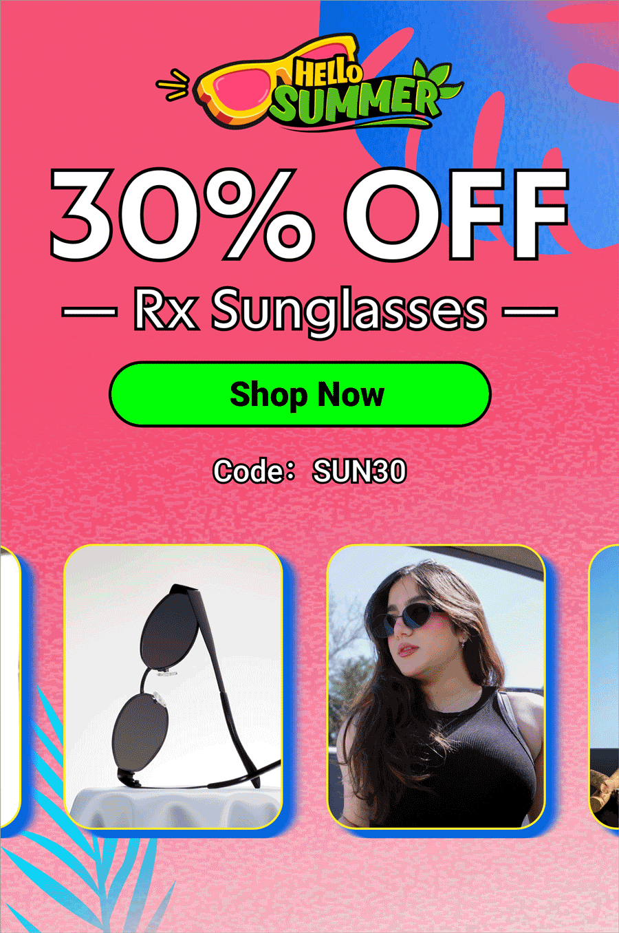 Summer Sale: 30% Off Rx Sunglasses