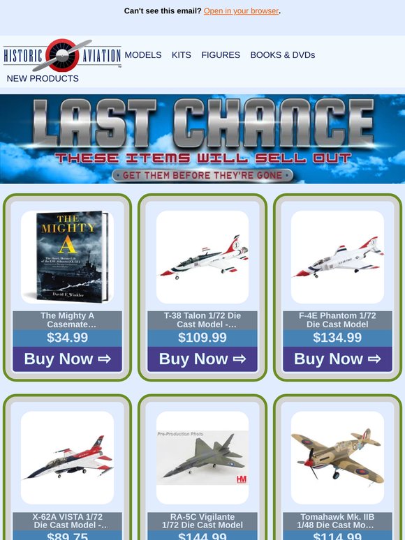 Last Chance Items - only a few left