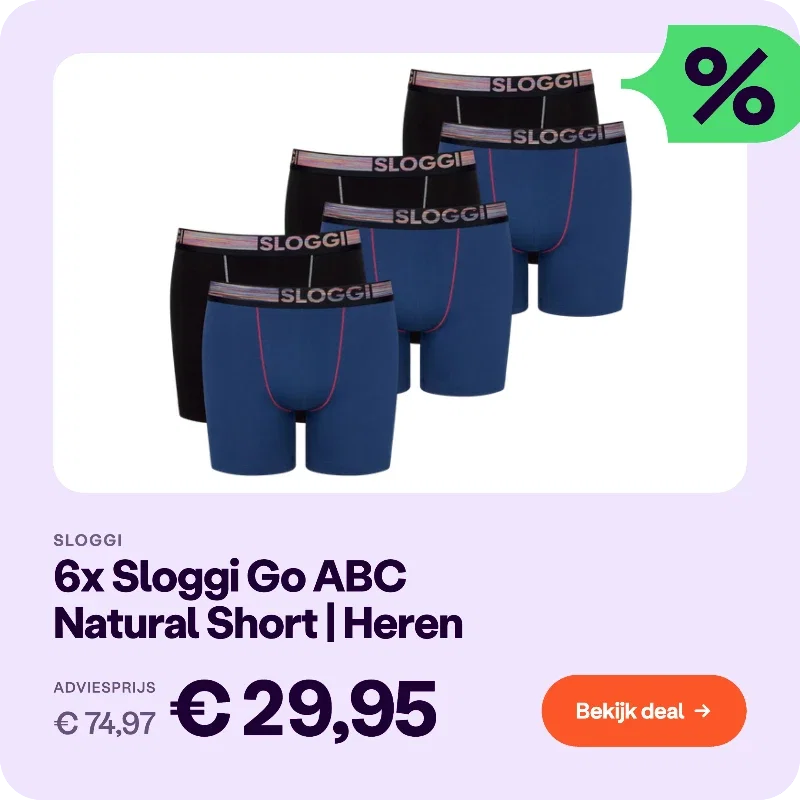 6x Sloggi GO ABC Natural Short Heren