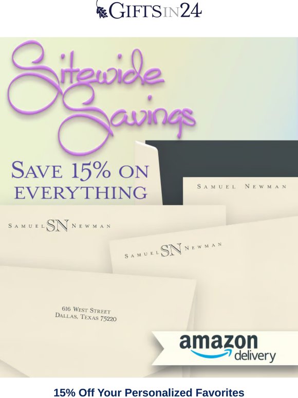 15% Off Your Personalized Favorites