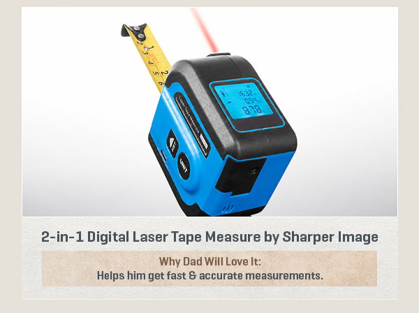 2-in-1 Digital Laser Tape Measure by Sharper Image