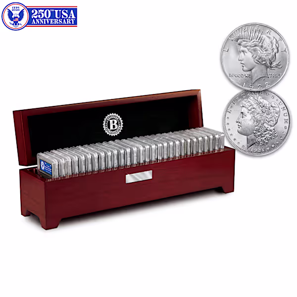 250th Anniversary Morgan and Peace Silver Dollar Coin Collection