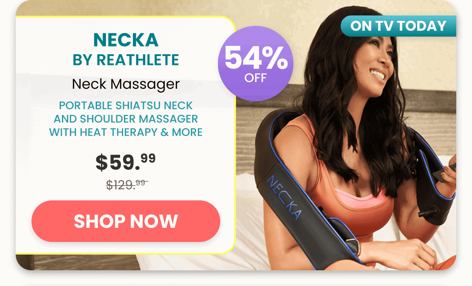 NECKA 	Neck Massager/Portable Shiatsu neck and shoulder massager with heat therapy & more