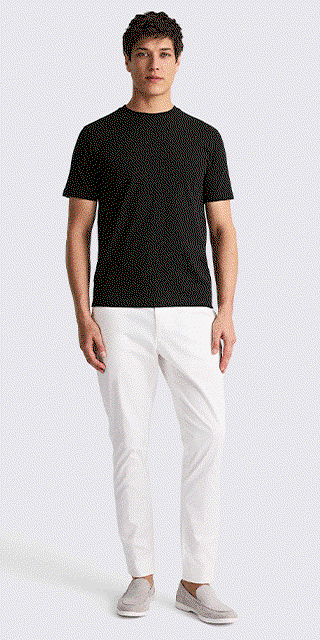Black Cotton Crew-Neck T-Shirt