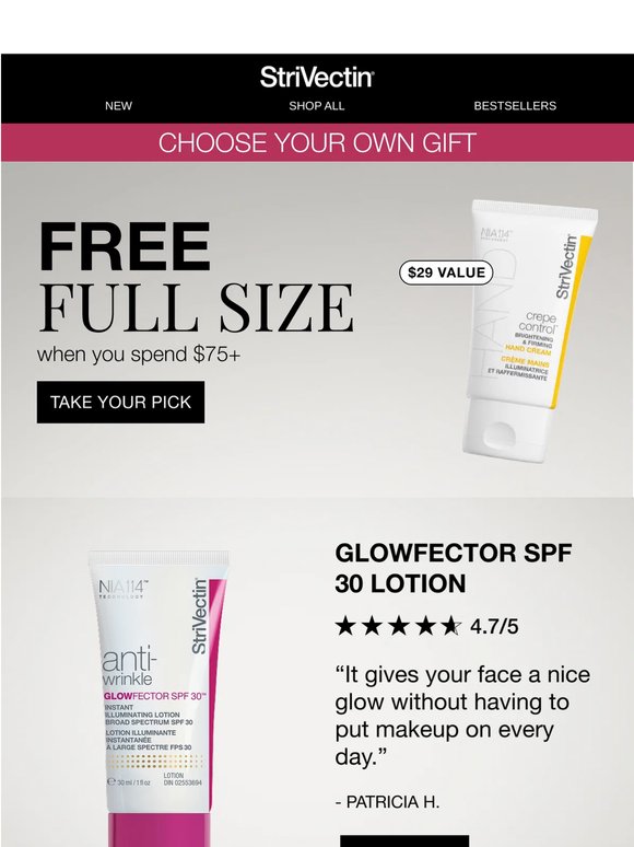 🎁 Pick From 3 Free Full Size Gifts 🎁