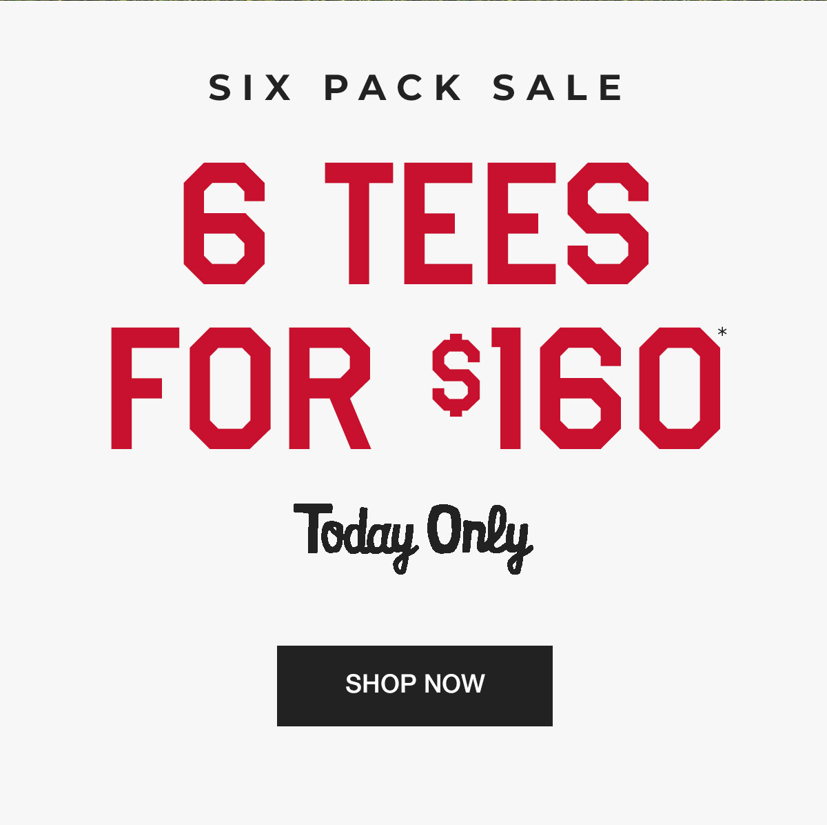 6 tees for $160*