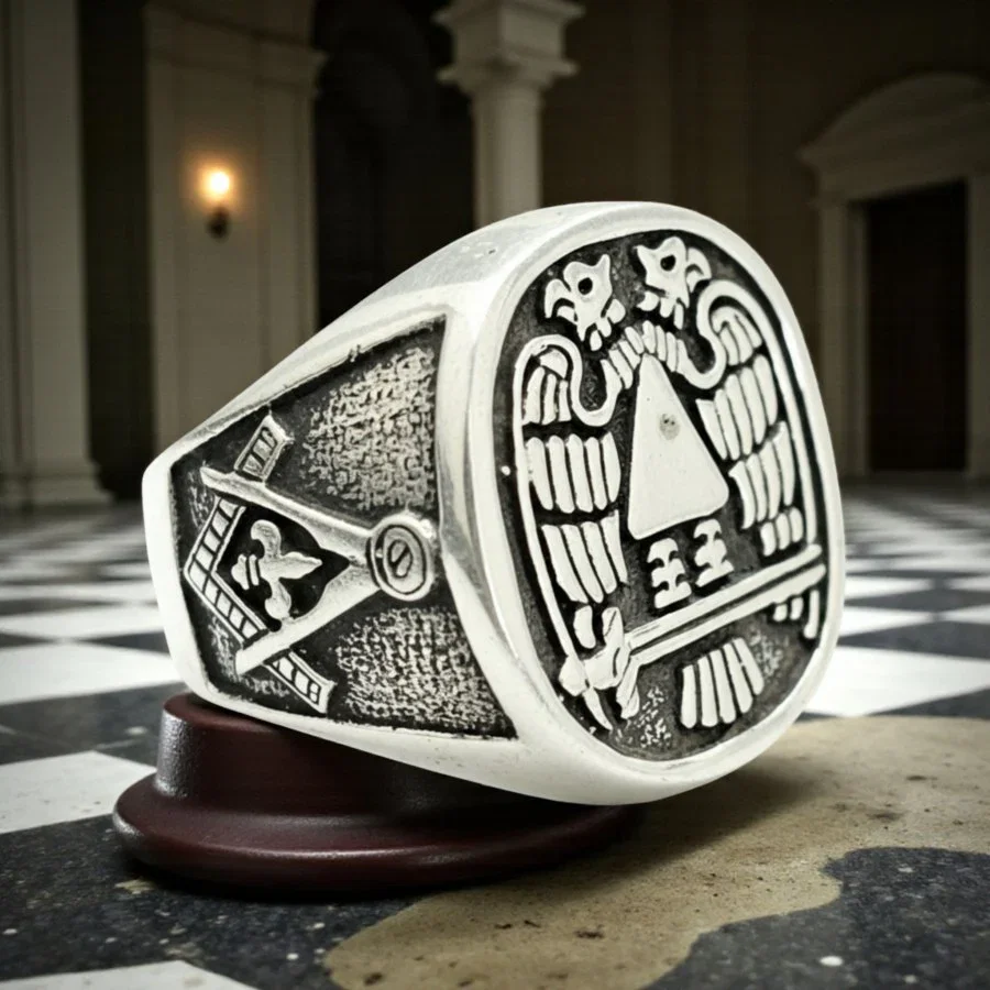 32nd Degree Scottish Rite Ring - Sterling Silver