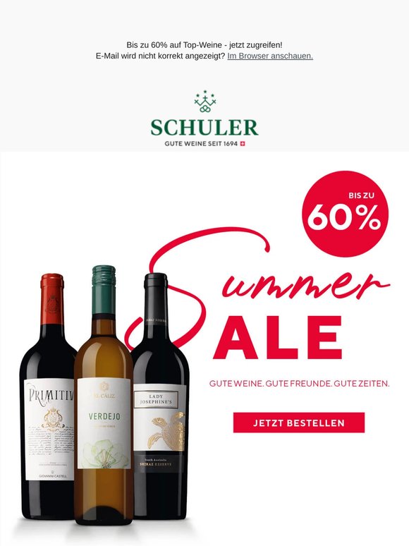 Ihre zusätzliche Chance im Sommersale 🍷