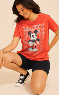 Model wearing maurices clothing.