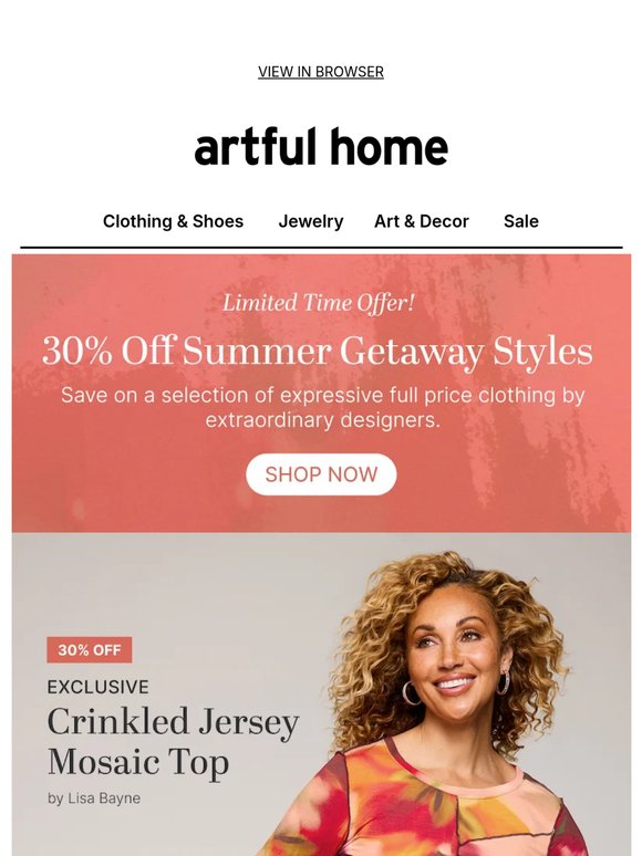 30% Off Summer Getaway Styles
