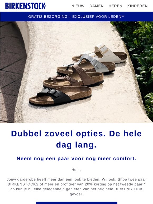 Het tweede paar is 20% goedkoper.
