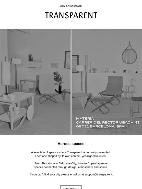 Selected spaces, around the world