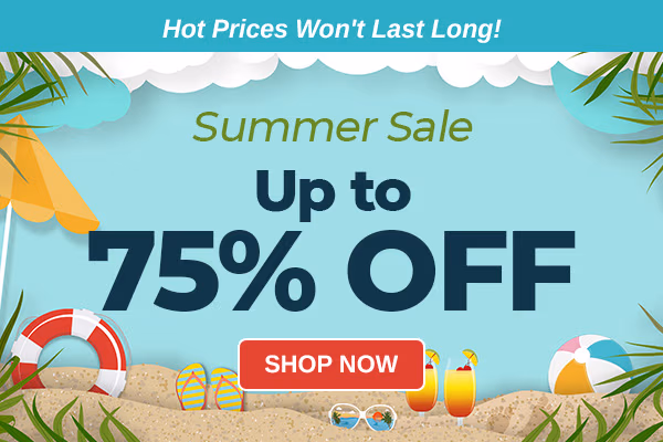 Summer Sale: Up to 75% Off