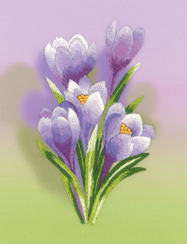 Riolis Crocus Satin Stitch Counted Cross Stitch Kit