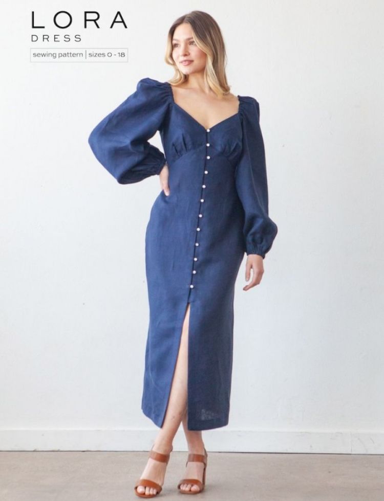 True Bias Paper Sewing Pattern Lora Dress