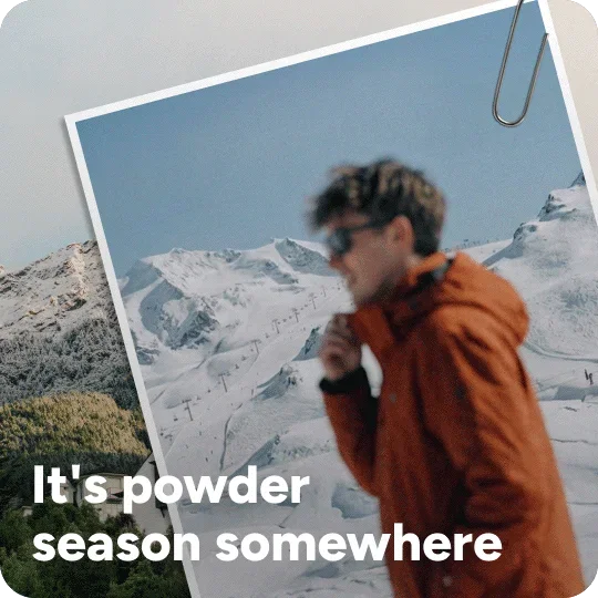 Person at a snowy destination