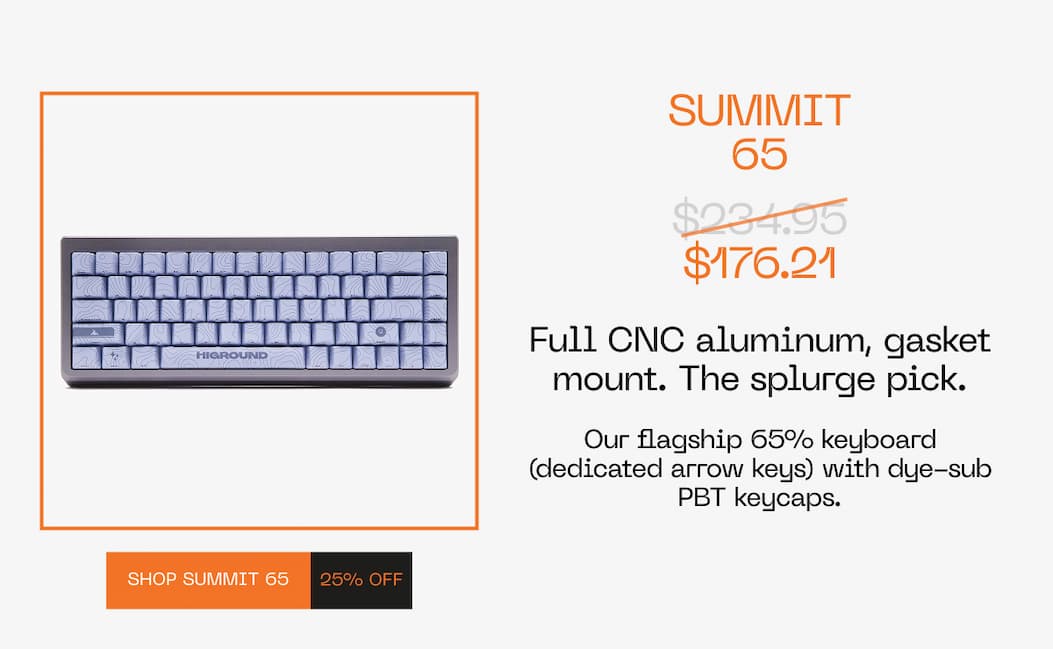 Summit 65 Keyboard Slate Higround Sale