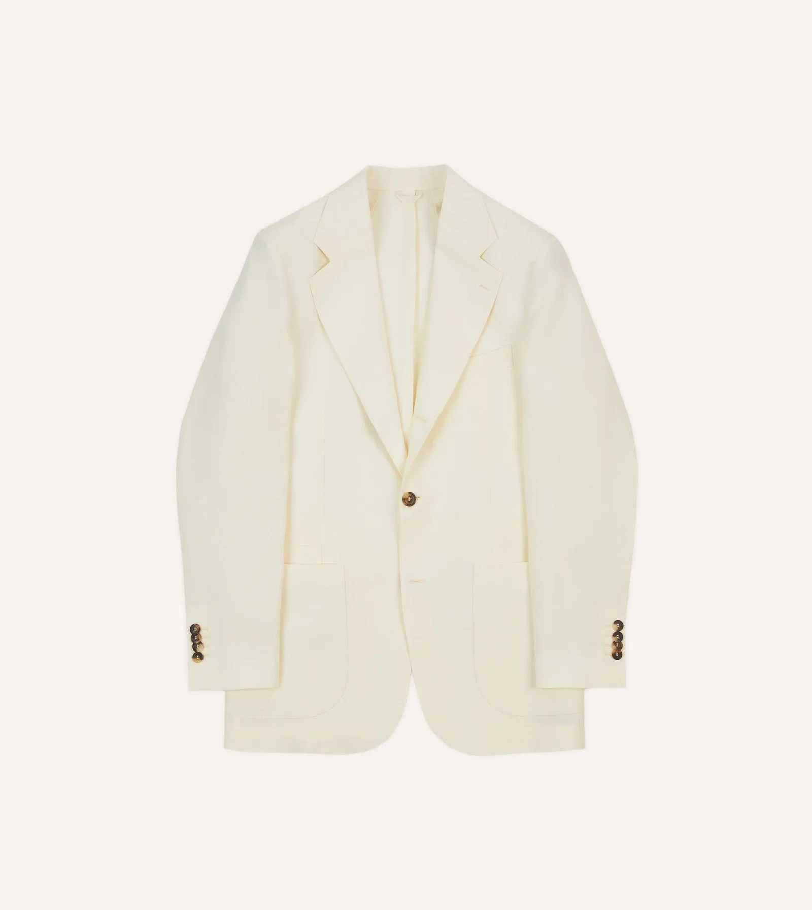 Image of Ecru Irish Linen Tailored Jacket