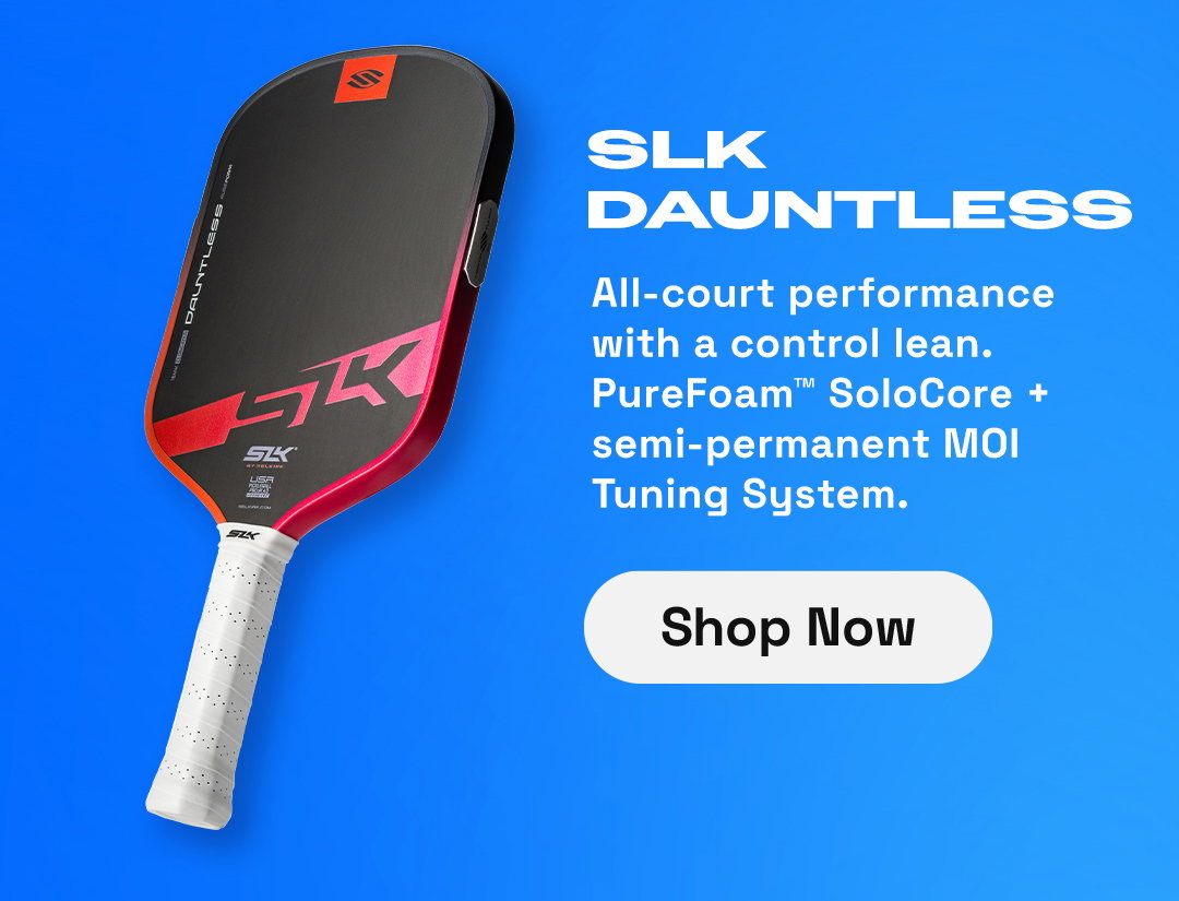 SLK DAUNTLESS. All-court performance with a control lean. PureFoam™ SoloCore + semi-permanent MOI Tuning System.