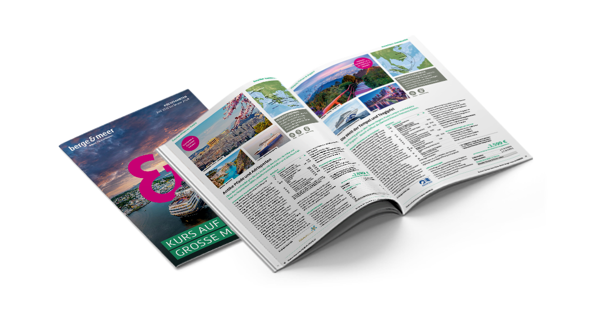 Aufgeklappter neuer Katalog.