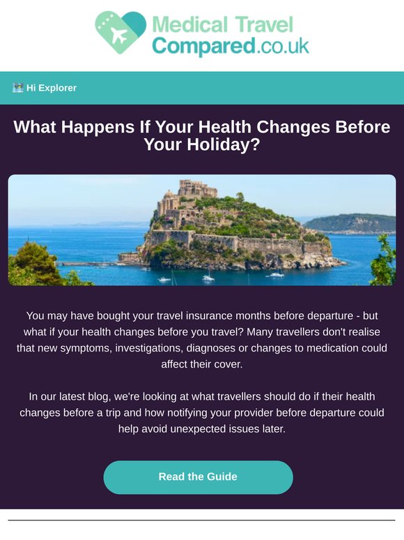 What Happens if Your Health Changes Before Your Holiday?