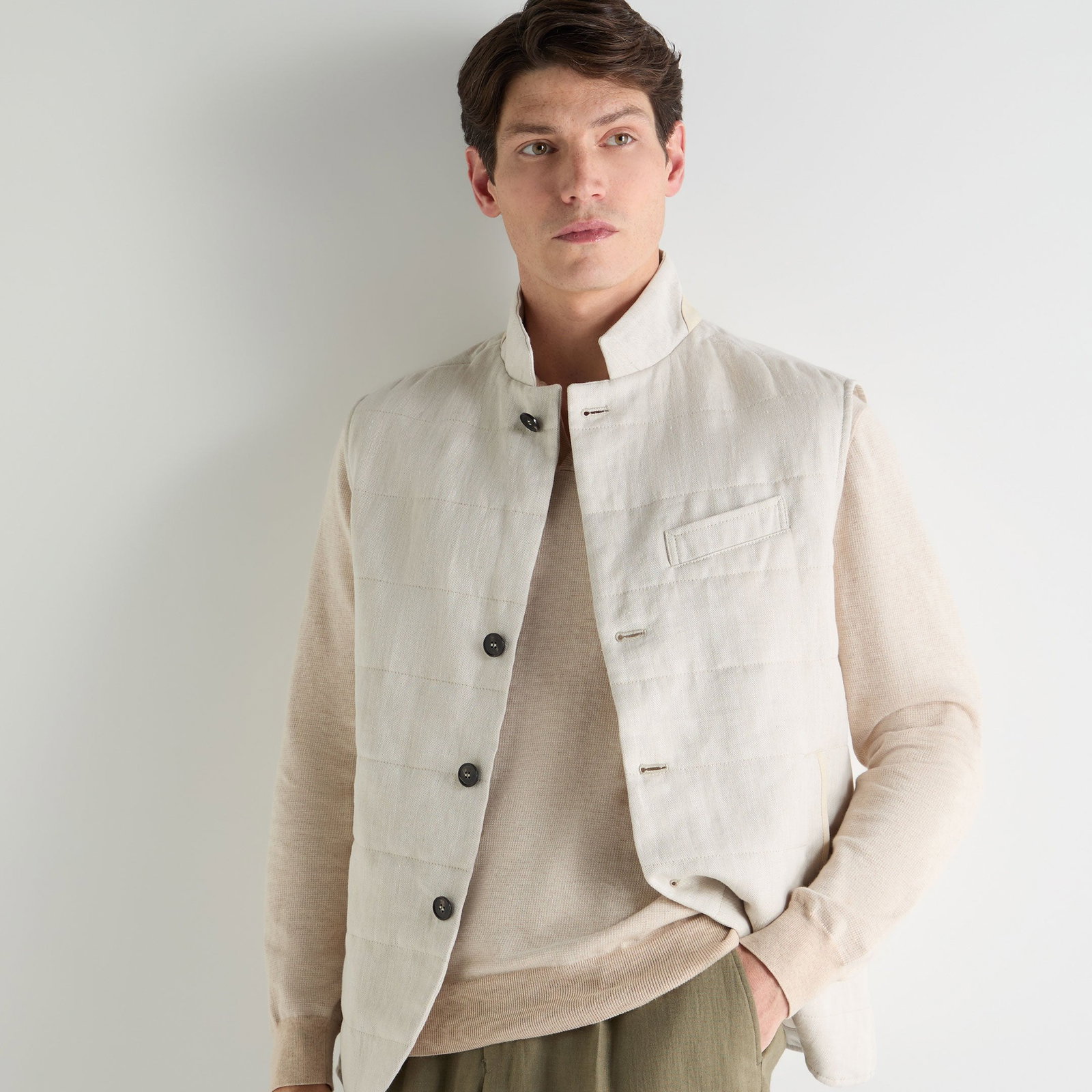 Men's Seville Linen Gilet