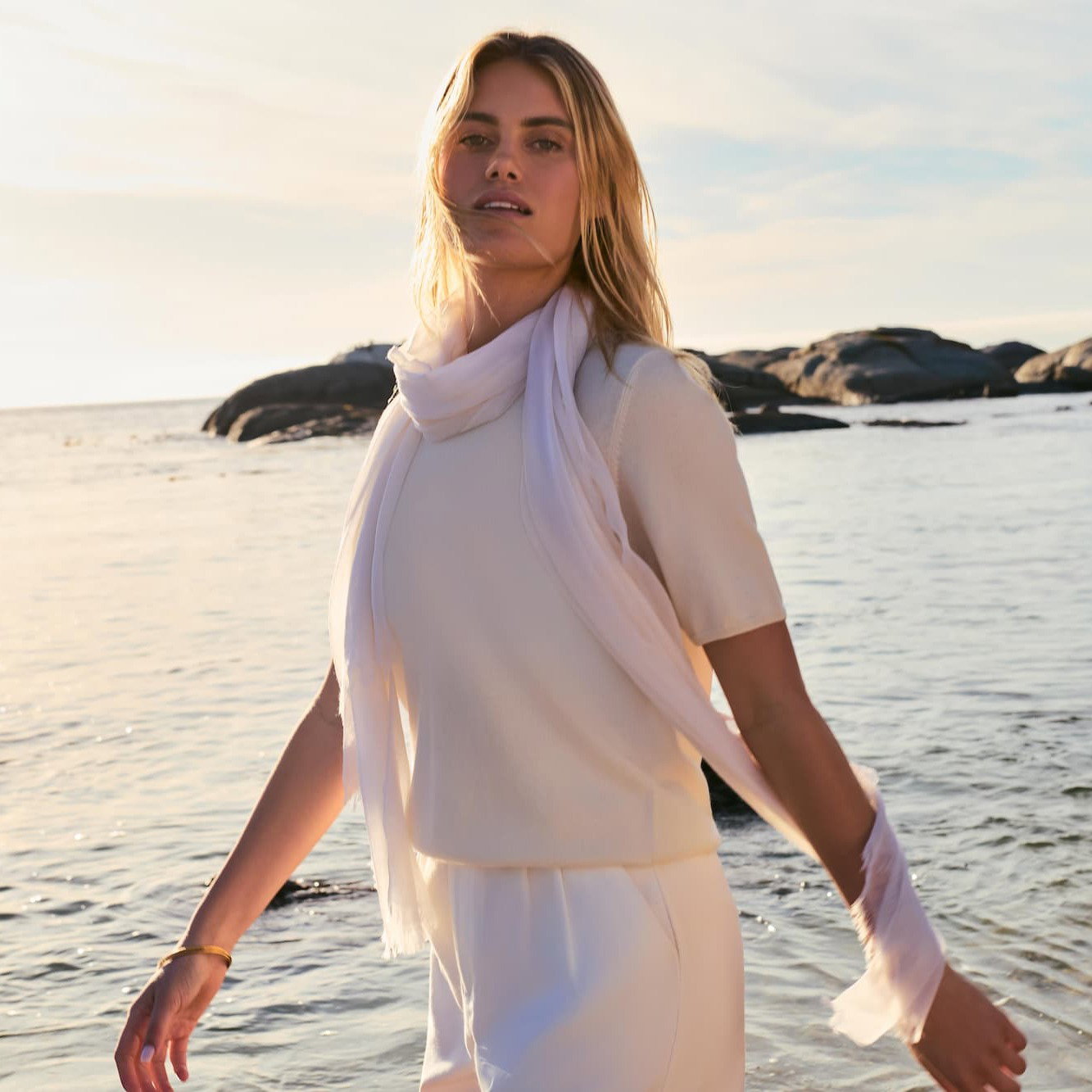 Women's Milly Classic Cashmere T-Shirt