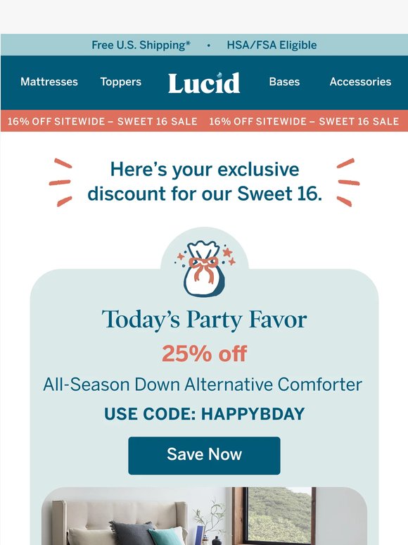 Open for Your Sweet 16 Daily Party Favor