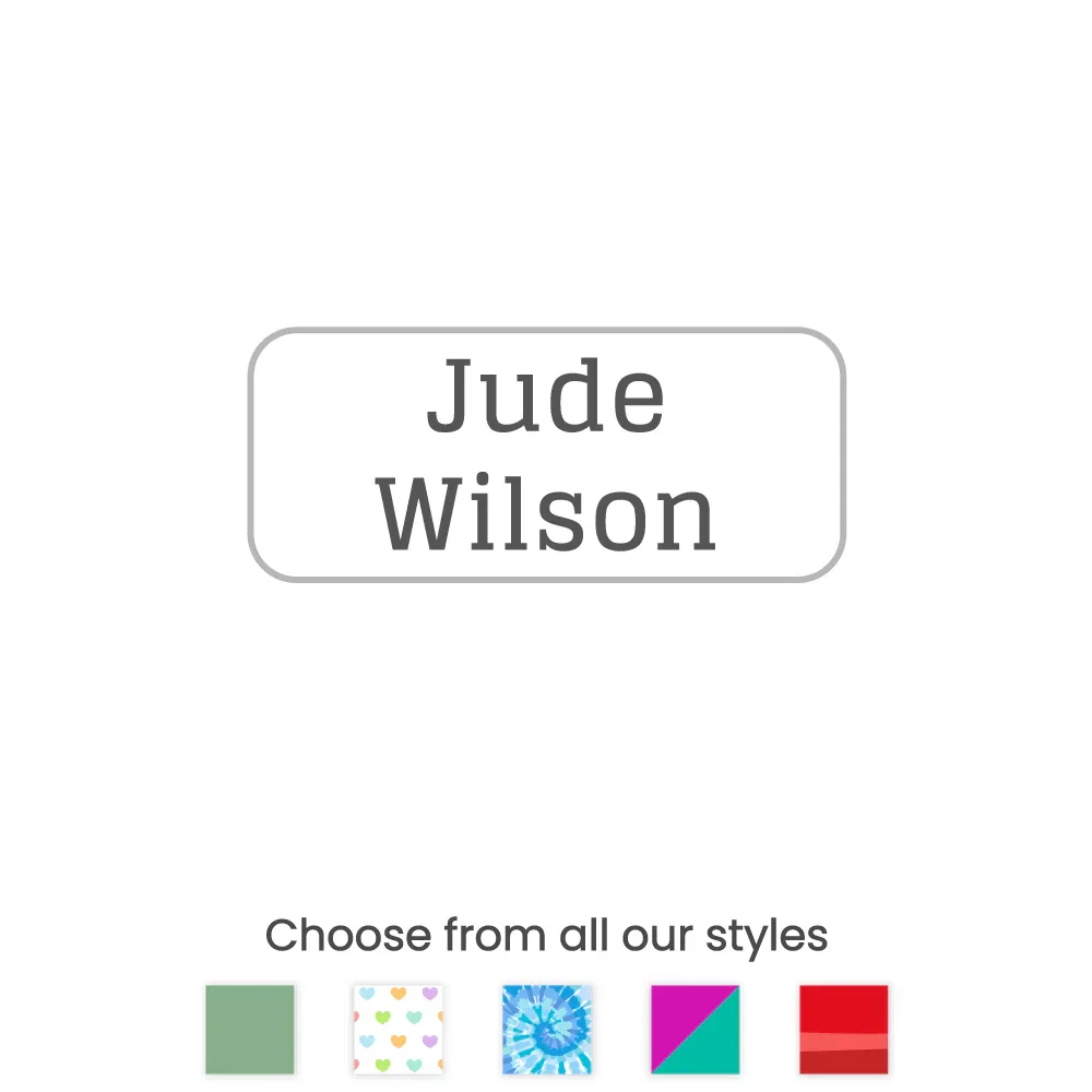 Image of Custom Extra Small Rectangle Name Labels