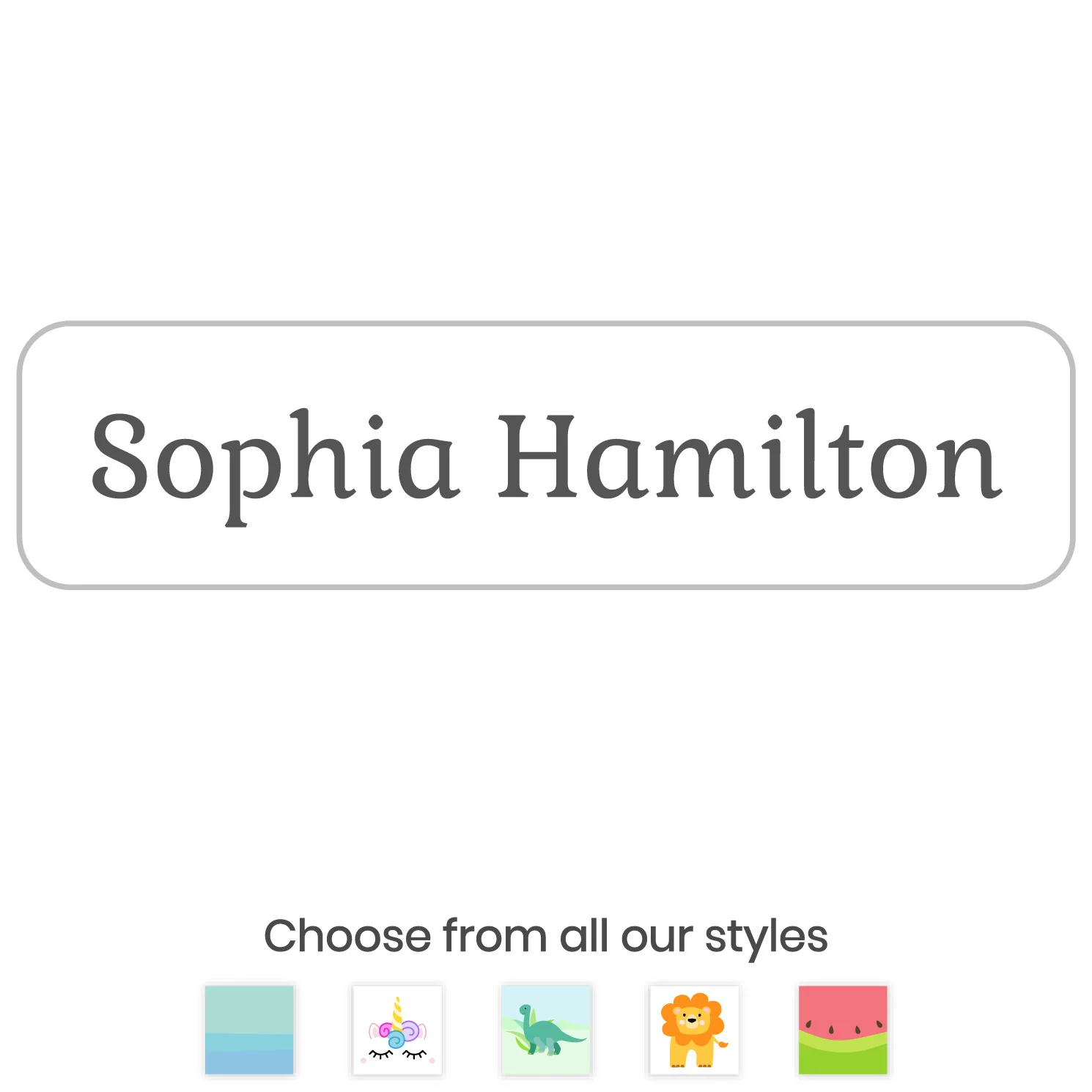 Image of Custom Rectangle Name Labels