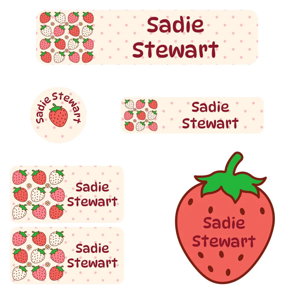 Image of Strawberry Daycare Labels Pack