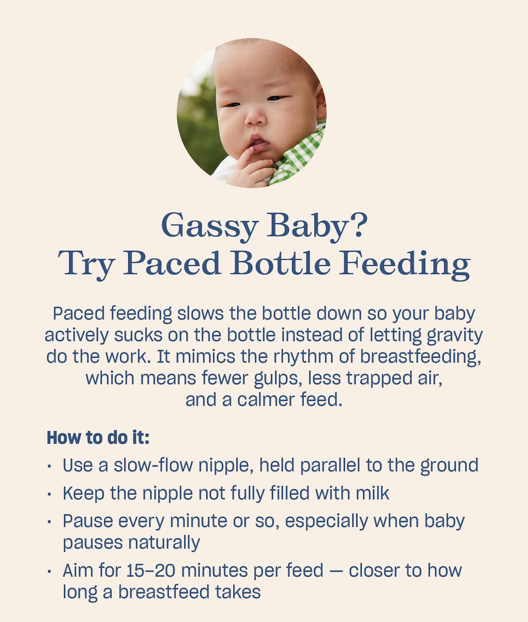 gassy baby? try paced bottle feeding