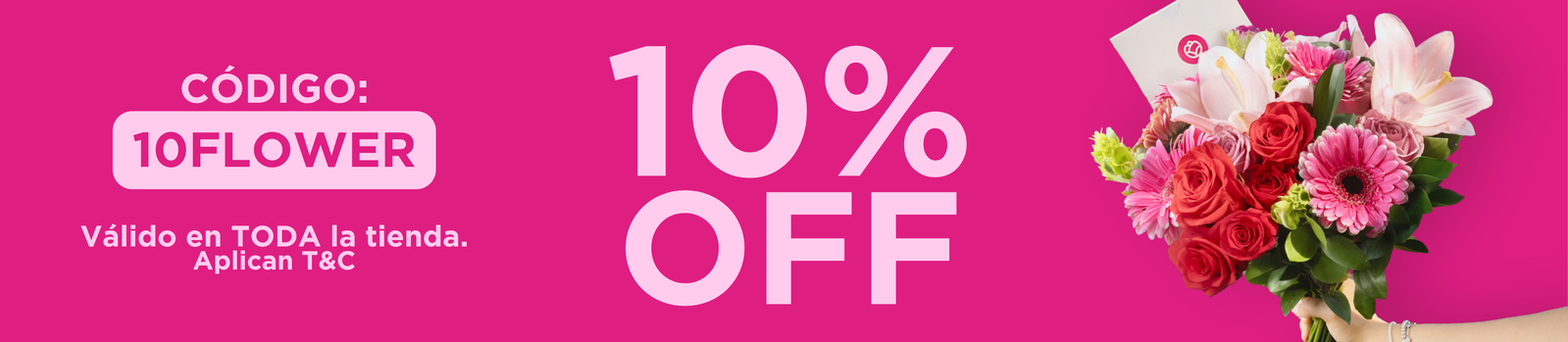 10% OFF con 10FLOWER y unas flores demasiado bonitas para enviarlas