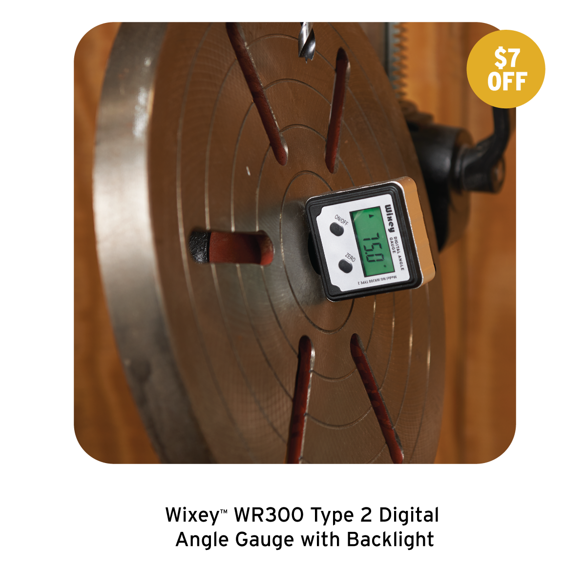 Wixey Digital Angle Gauge with Backlight - Type 2 - WR300