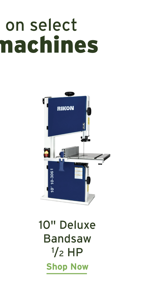 RIKON 10" Deluxe Bandsaw - 1/2 HP