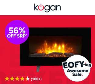 Kogan SmarterHome™ 2000W Electric Fireplace Heater with Log Effect Product Image