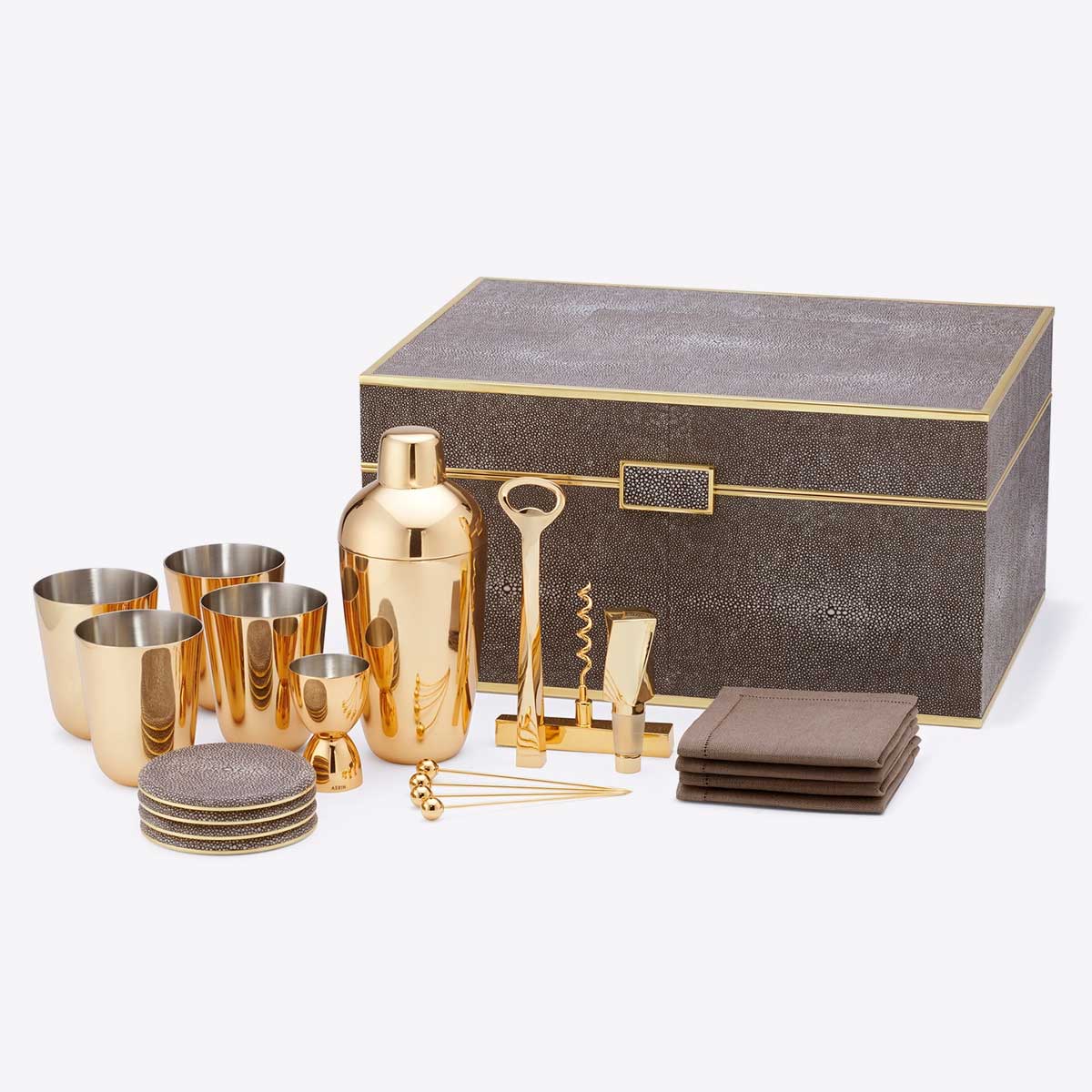 Classic Shagreen Bar Set