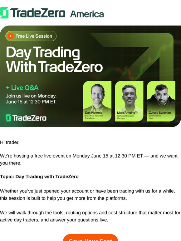 Day Trading with TradeZero — Live Session | Monday June 15