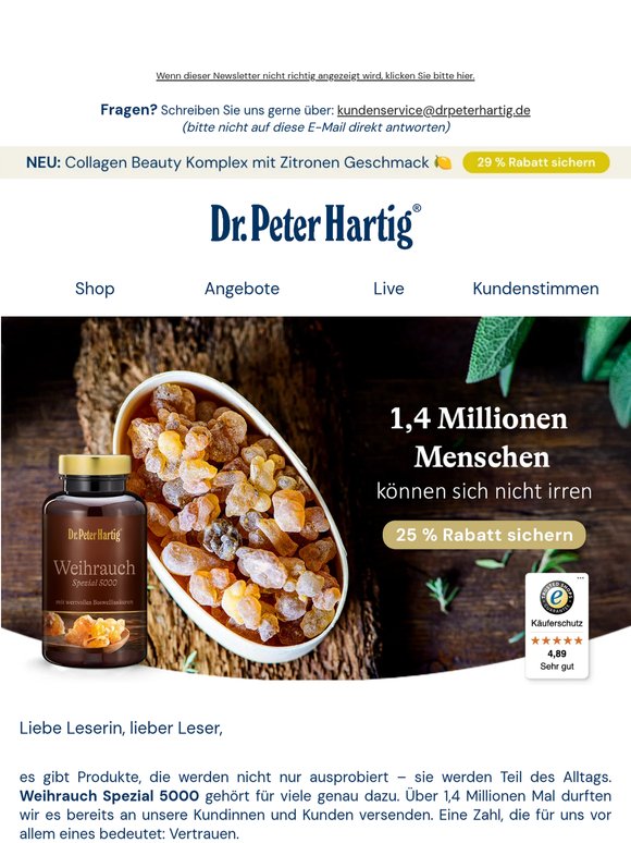 Jetzt 25 % + 10 € sparen - über 1,4 Mio. Mal gewählt 🔥