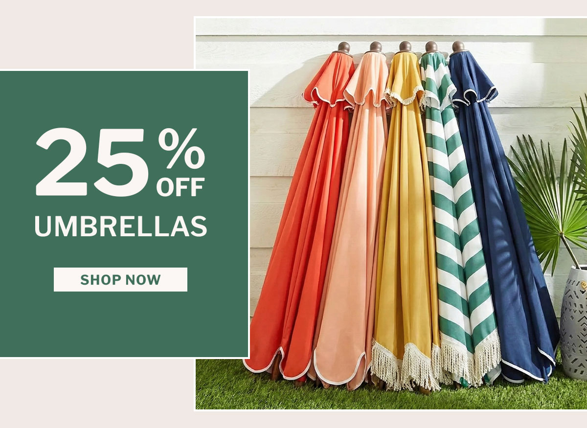 25% off umbrellas