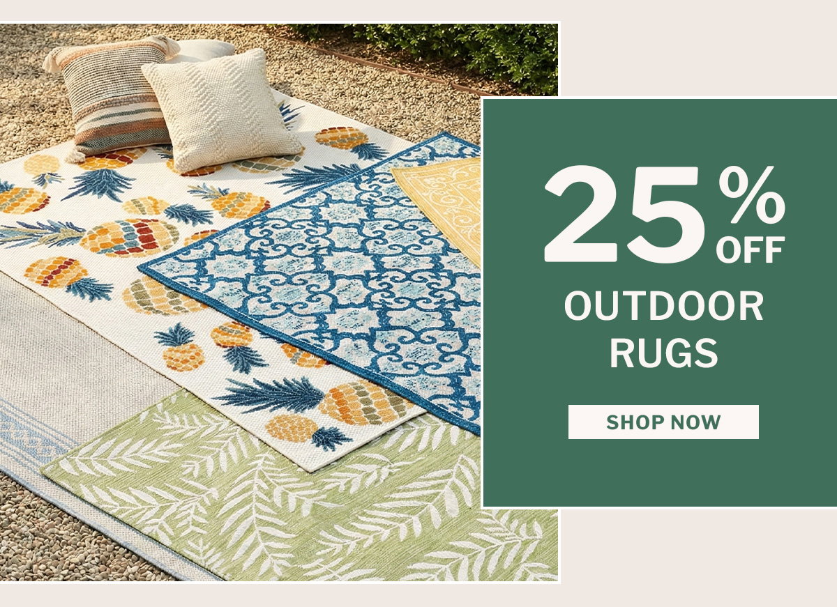 25% off outdoor rugs
