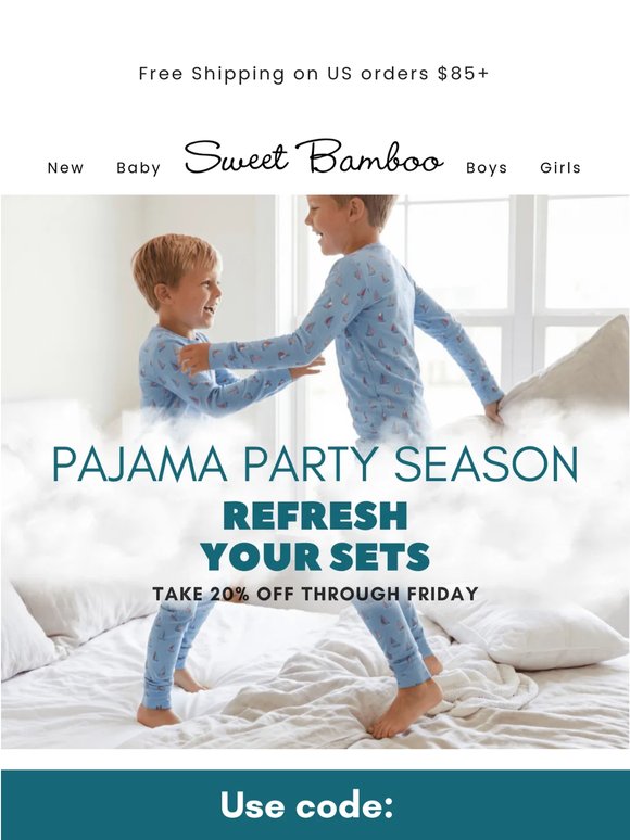 20% Off Pajamas Ends at Midnight! ⭐😃❤️