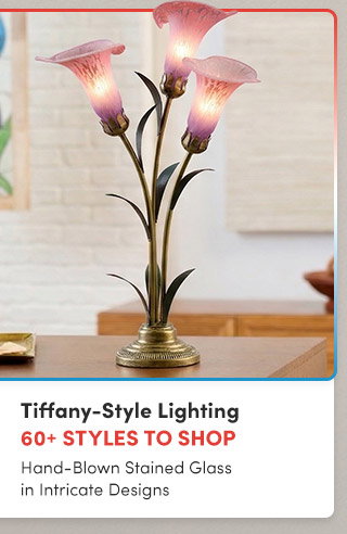 Tiffany-Style Lighting | 60+ Styles to Shop | Hand-Blown Stained Glass in Intricate Designs