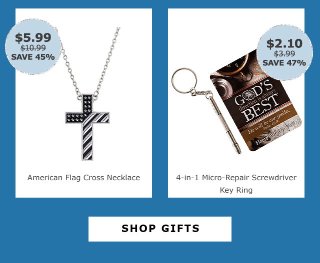 American Flag Cross necklace | Pop Up Cards