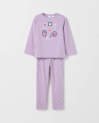 Girls 1-8 Australian Cotton blend knit PJ set