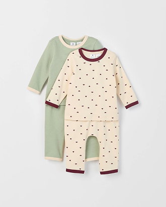 Baby organic cotton 2 Pack knit PJ set