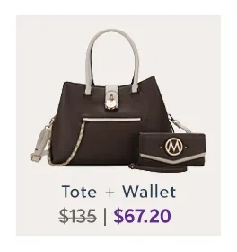 MKF Collection Women's Edith Vegan Leather Women Tote Bag With Wallet