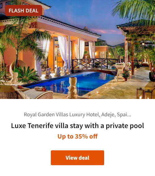 Luxe Tenerife villa stay with a private pool