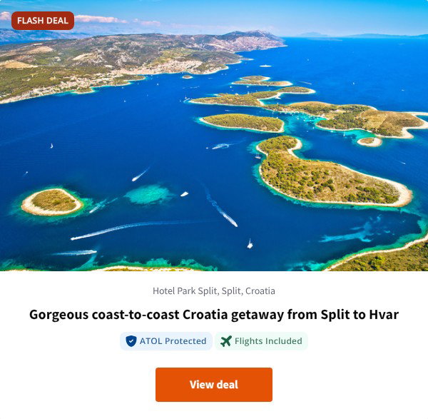 Gorgeous coast-to-coast Croatia getaway from Split to Hvar