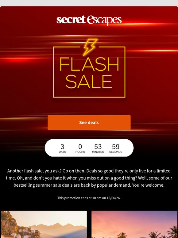 Flash sale: time-limited deals